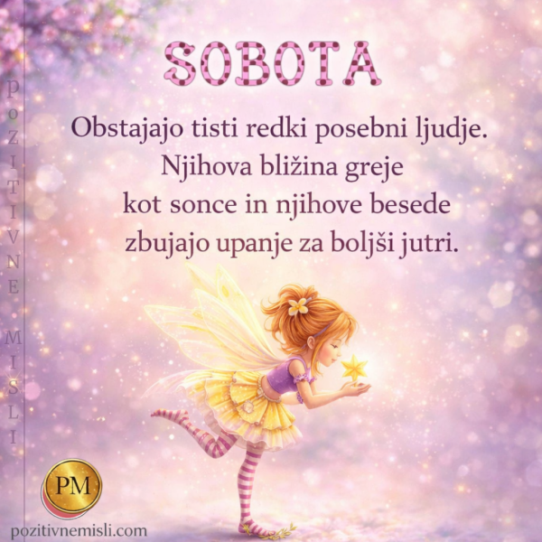SOBOTA - Obstajajo ljudje