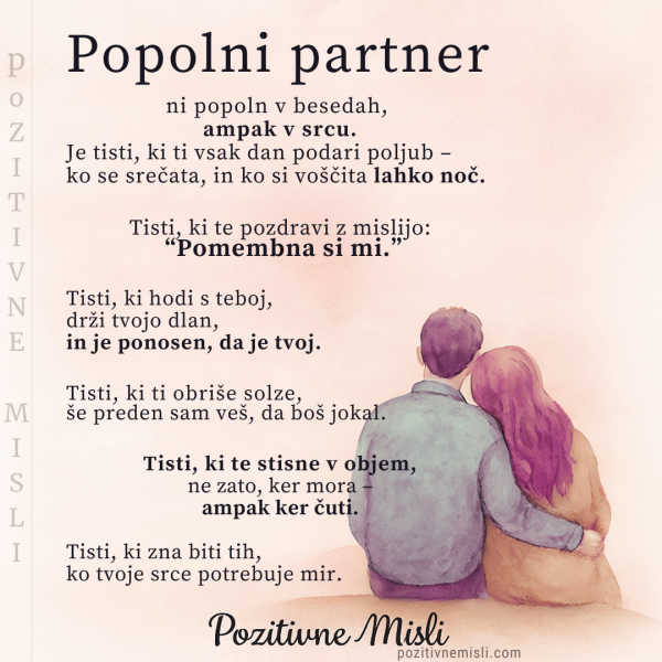 Popolni partner – ni popoln v besedah, ampak v srcu