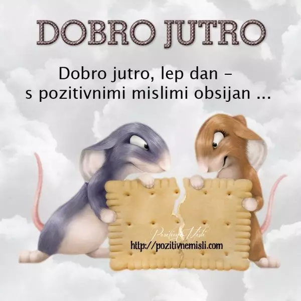 Dobro jutro, lep dan s pozitivnimi mislimi obsijan 