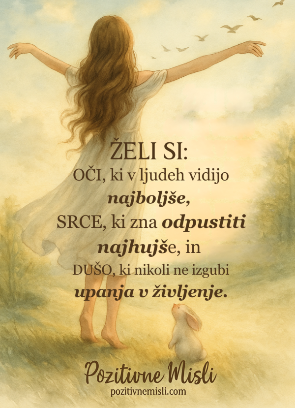 Želi si, oči, ki vidijo najboljše v ljudeh