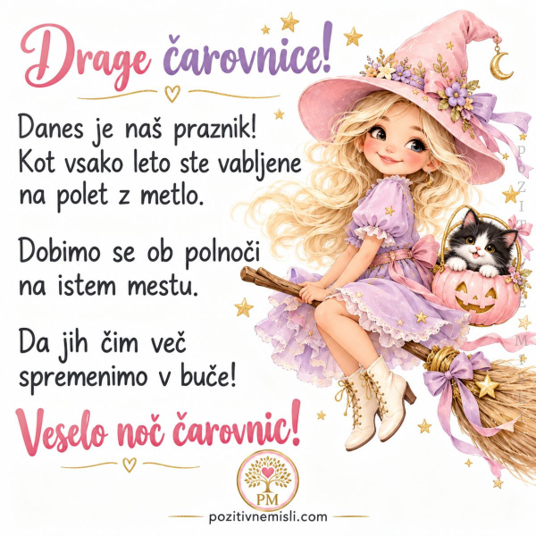 Noč čarovnic – vabilo na čarobni polet z metlo