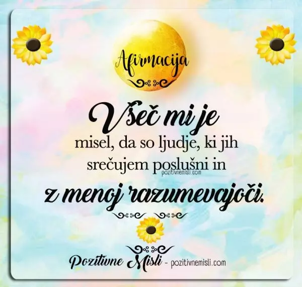 Afirmacija za urejanje URADNIH ZADEV