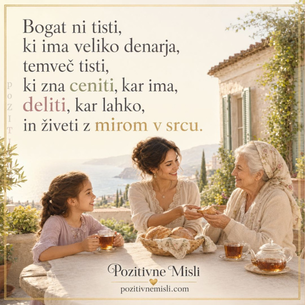 Bogat ni ta, ki ima veliko denarja