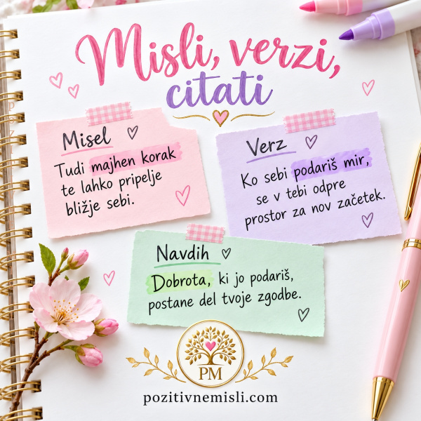 Misli, verzi in citati za lepši dan