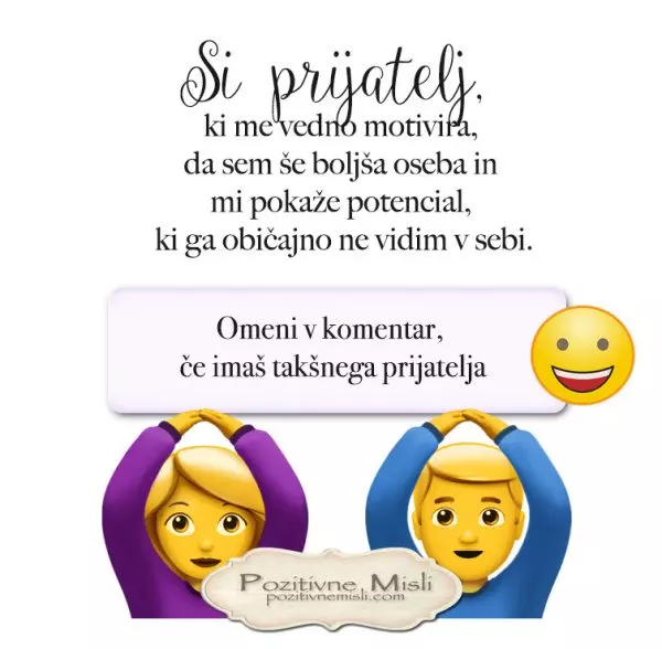 Označi prijatelja - ki te vedno motivira
