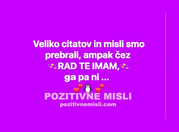 Veliko misli in citatov smo prebrali ampak čez