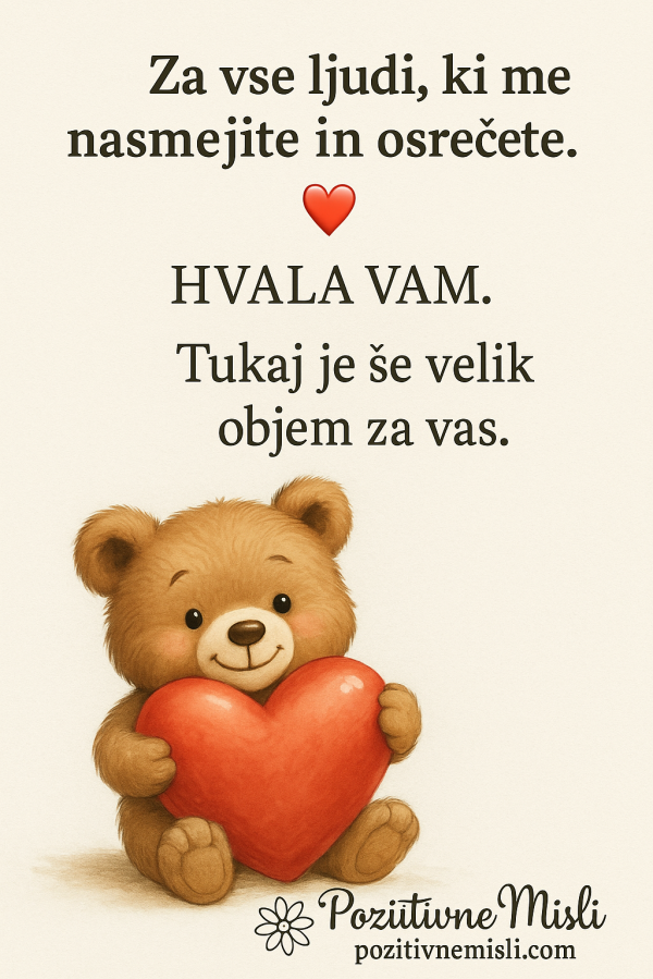 MISLI O OBJEMU - Hvala vsem, ki me osrečujete