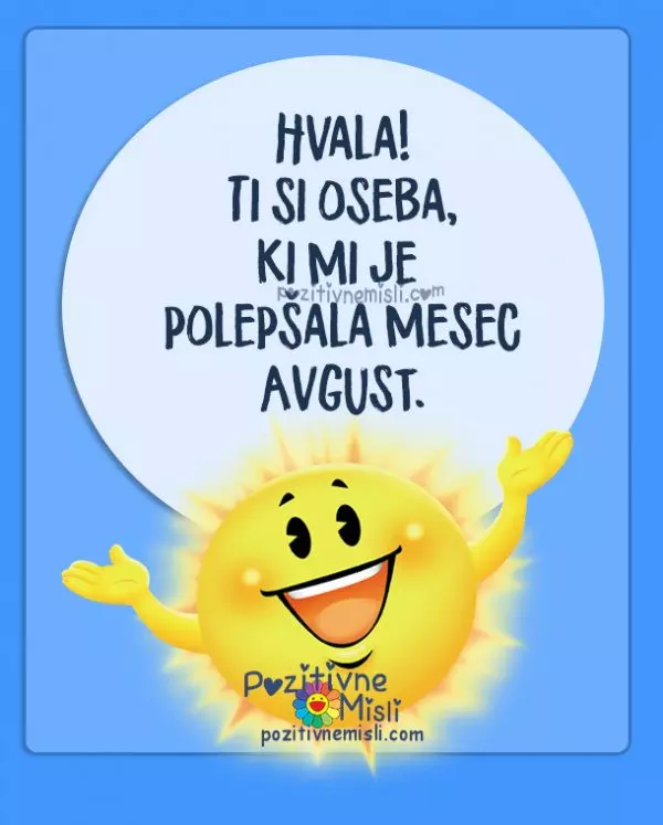 Mesec avgust - označi prijatelja, ki ti je lepšal mesec avgust
