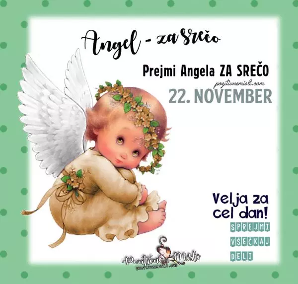 22. november - 365 srečnih dni - Angel za srečo