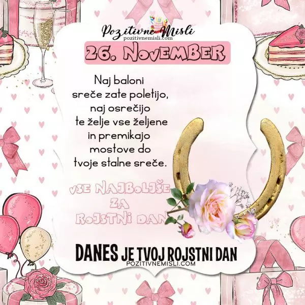 26. november ↝ voščilo za rojstni dan Pozitivčica