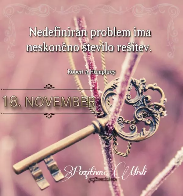 18. november - 365 misli koledar lepih življenja