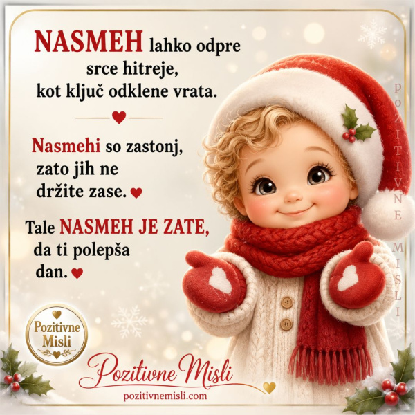 Nasmeh lahko odpre srce hitreje - verzi za božič in praznike