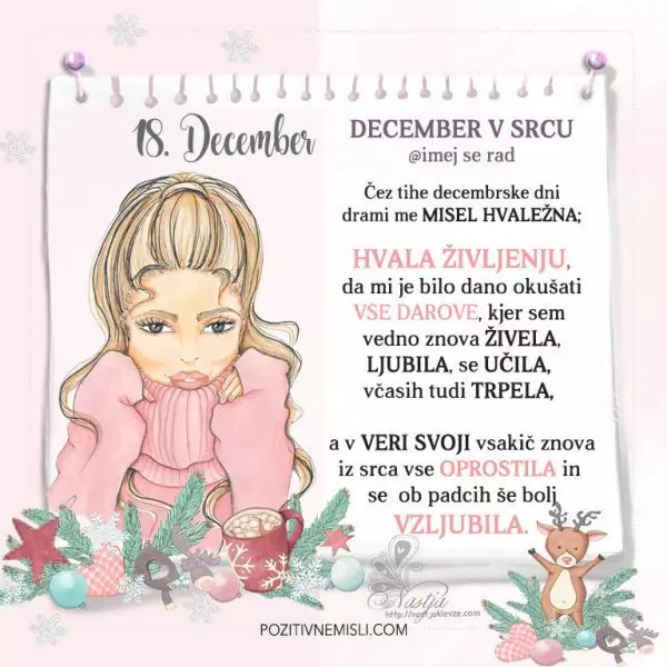 18. December ~ Pozitivčica za današnji dan ~ Nastja Klevže