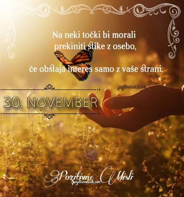 30. november - 365 misli koledar lepih misli o življenju