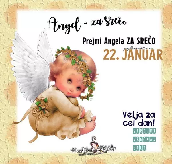 22. januar - 365 srečnih dni - Angel za srečo