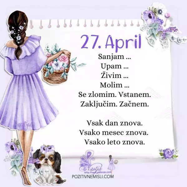 27. april - Pozitivčica za današnji dan - Nastja Klevže