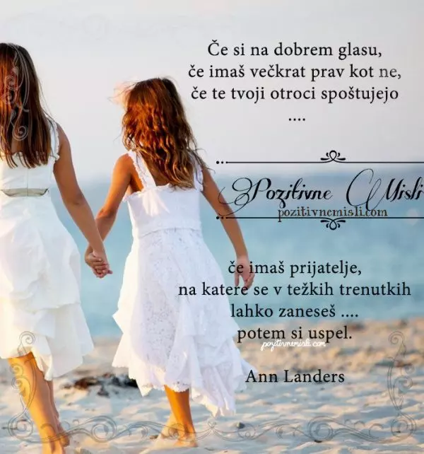 Če si na dobrem glasu - Ann Landers