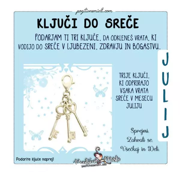 Julij- ključi do sreče