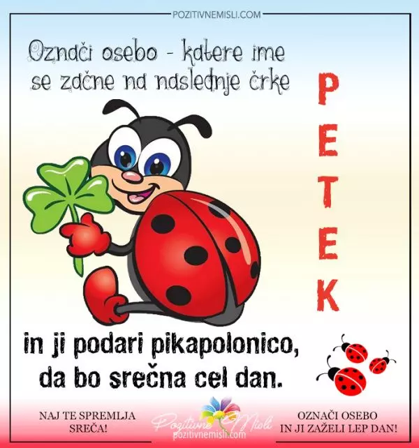 PETEK - označi osebe