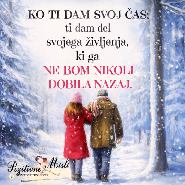 Božični verzi - Ko ti dam svoj čas 🎄