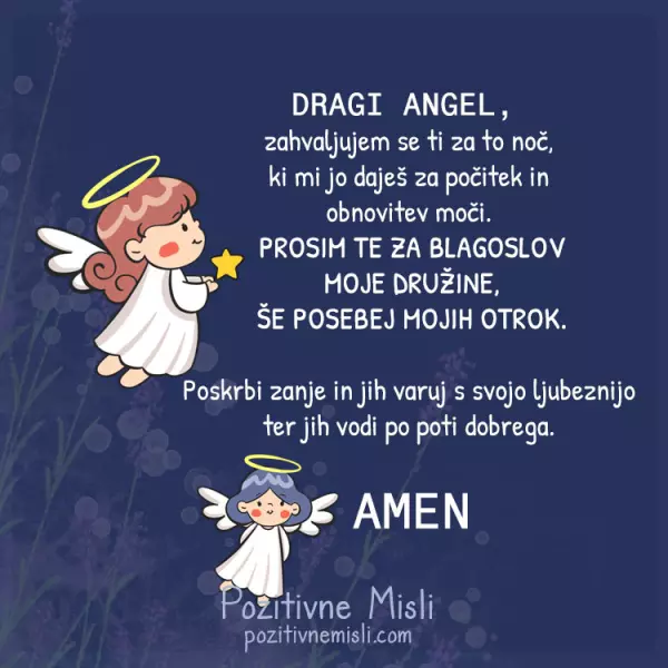 Molitev za Lahko noč - Dragi Angel 😇