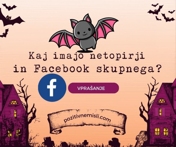 "Netopirji, Facebook in Humor za Noč čarovnic"