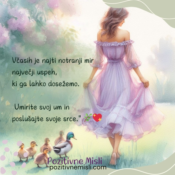 Modrost dneva:  Včasih je najti mir v sebi