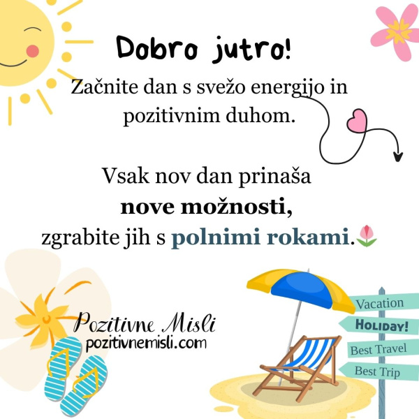 Dobro jutro!  Začnite dan s svežo energijo