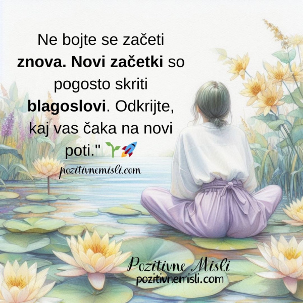 Novi začetki – Blagoslovi v spremembah