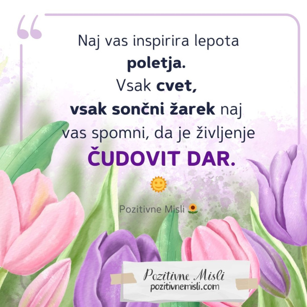 Naj vas inspirira lepota poletja  🌼🌞