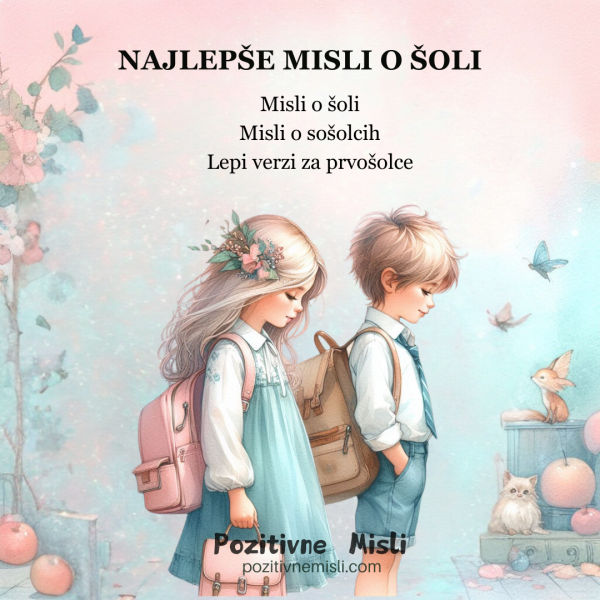 Novo šolsko leto  - Najlepše misli o šoli