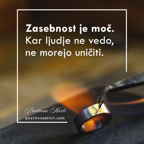 Zasebnost je moč