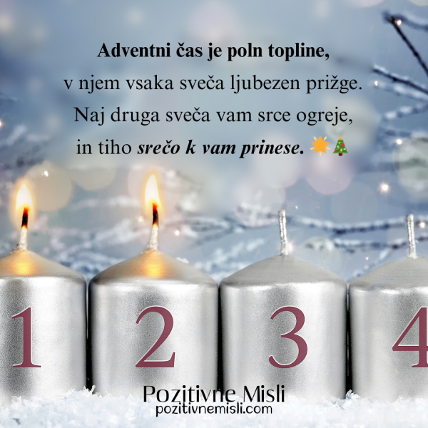 Druga adventna nedelja: Adventni čas je poln topline