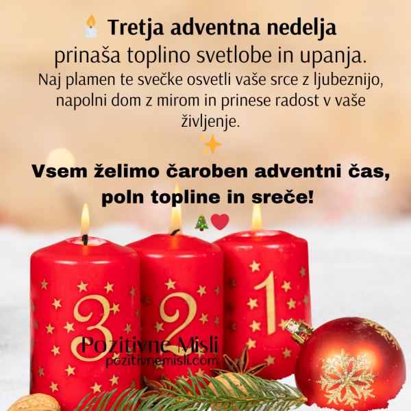 Voščilo za tretjo adventno nedeljo: Tretja adventna nedelja