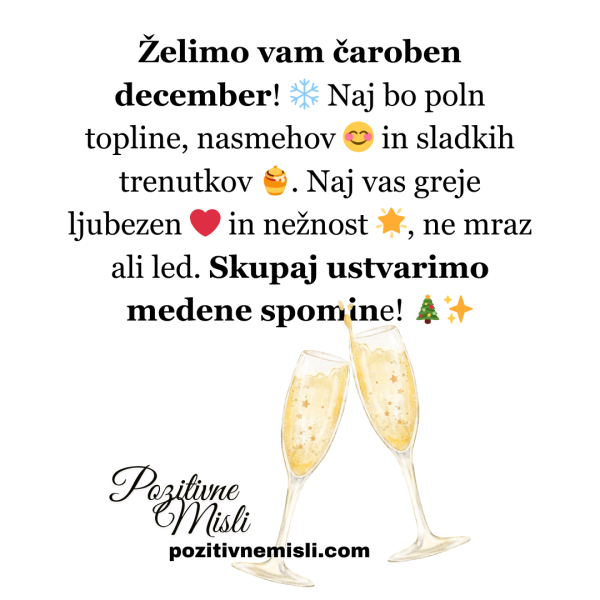 Želimo vam čaroben december!