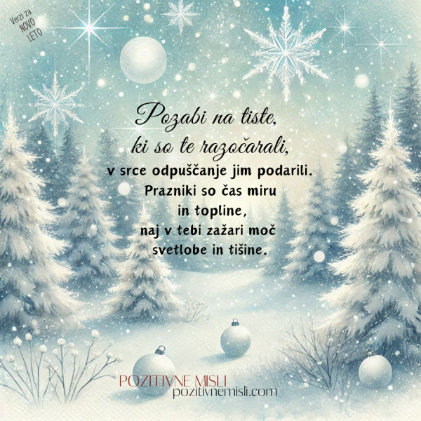 Pozabi na tiste, ki so te razočarali: Praznično voščilo