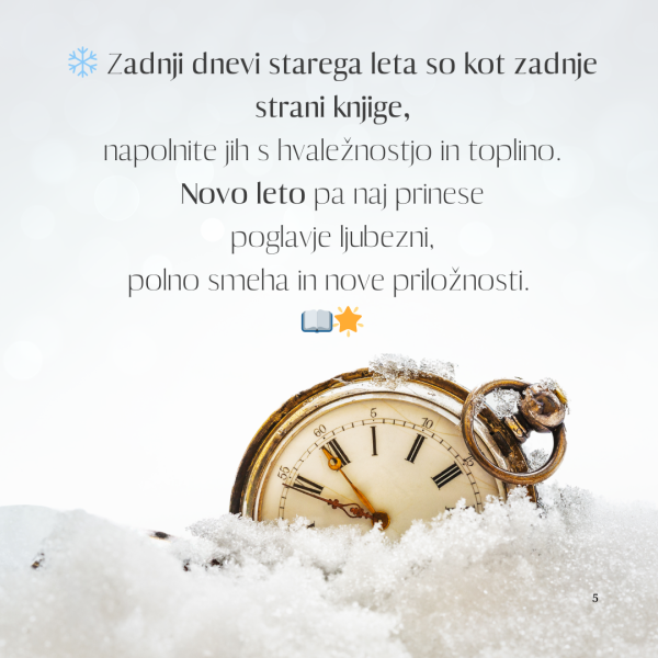 ❄️ Zadnji dnevi starega leta