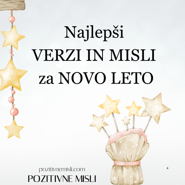 Misli in verzi za novo leto: Pozitivne Misli