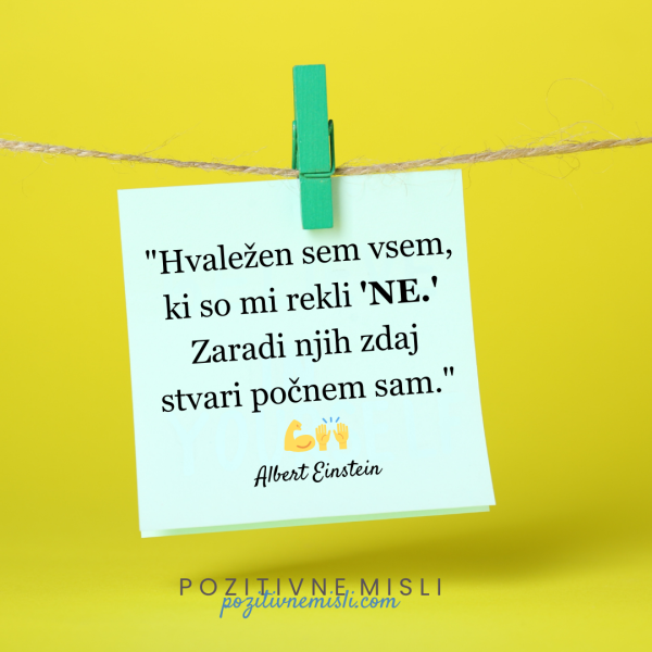 Citat: Hvaležen sem vsem Albert Einstein