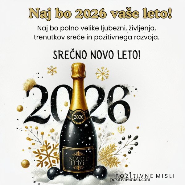 Naj bo 2026 vaše leto - Misli za novo leto