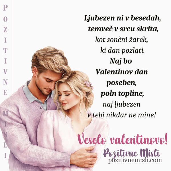 Verzi za valentinovo:  Ljubezen ni v besedah