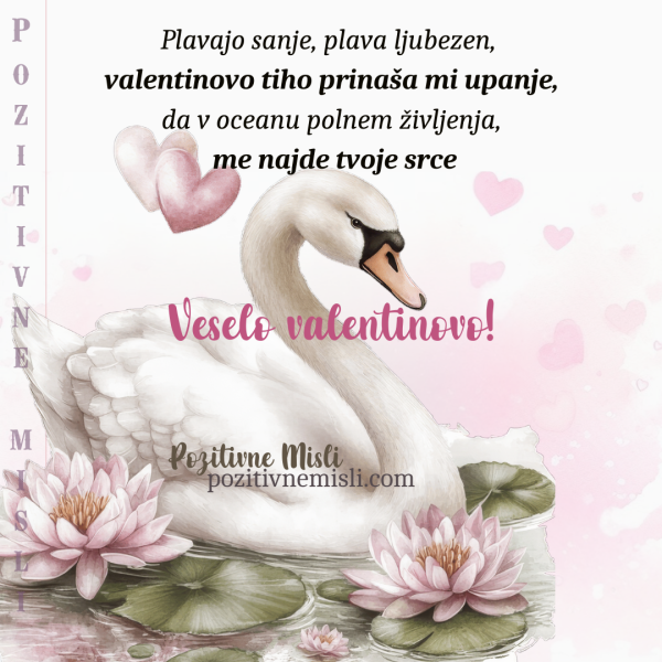 Verzi za valentinovo:  Plavajo sanje, plava ljubezen