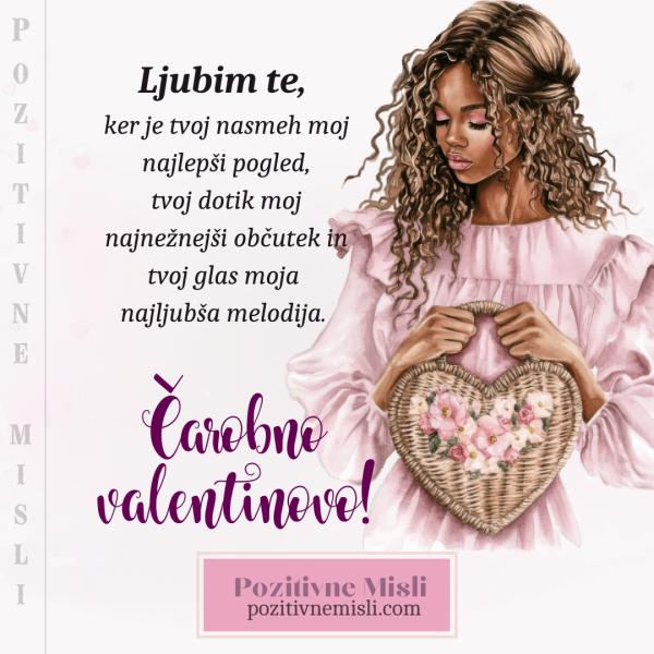 Valentinovo:  Ljubim te,  ker je tvoj nasmeh