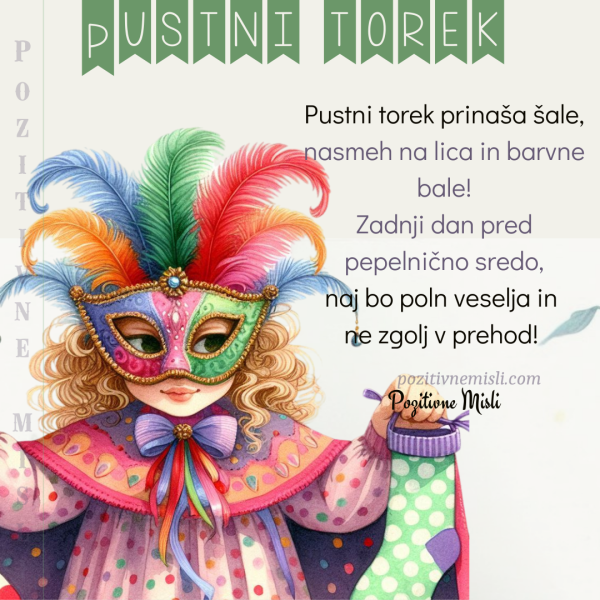 Pustni torek: Pustni torek prinaša šale