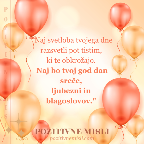 Vse najboljše za god– Pozitivne Misli