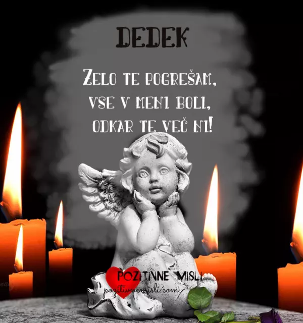 V spomin - DEDEK Zelo te pogrešam