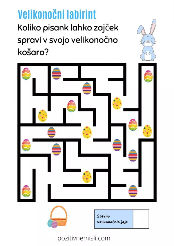 Velikonočni labirint - za otroke