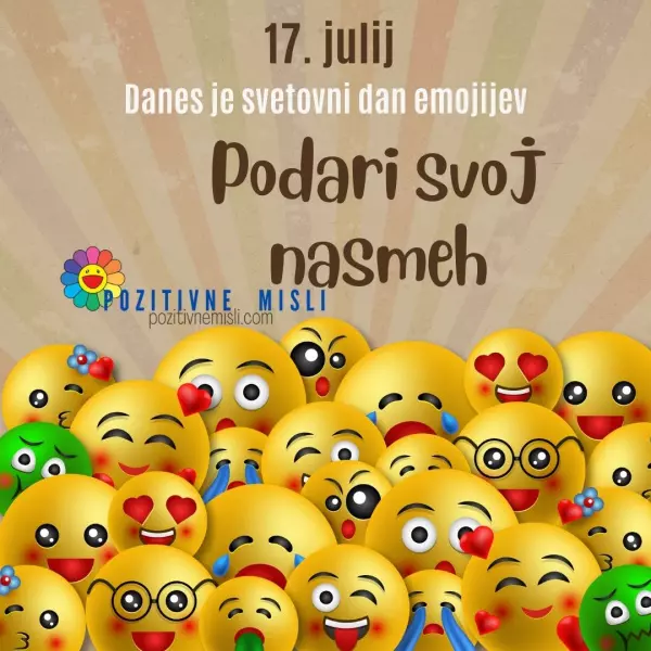 17. julij. - Danes je svetovni dan emojijev