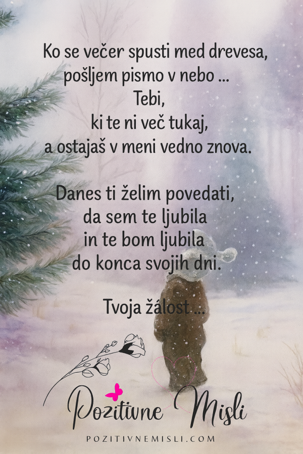 Pošljem pismo v nebo