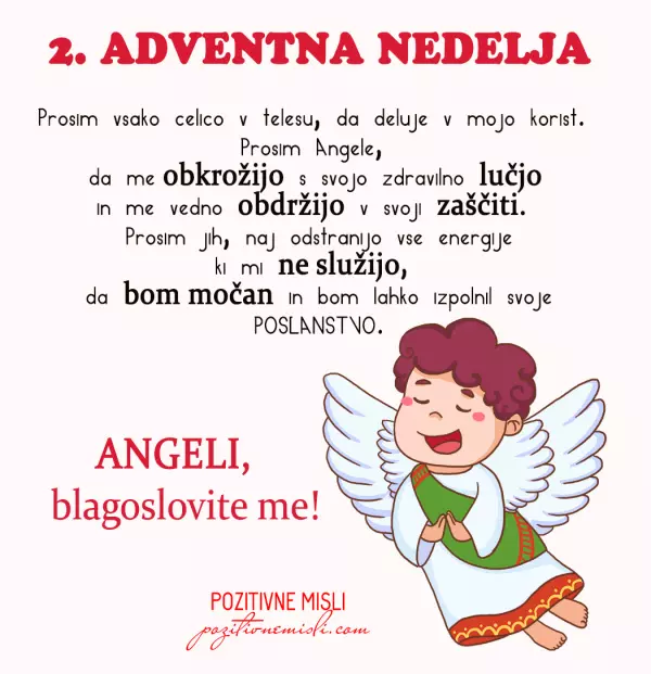 2. adventna nedelja - Angeli blagoslovite me